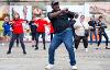 People dancing on the Flag Market