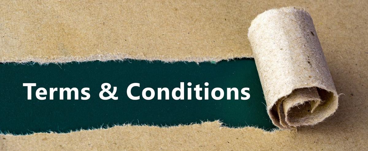 Terms and conditions on brown paper